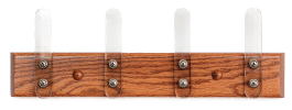 HangSafe Solid Oak Coat Rack in Cherry