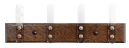 HangSafe Solid Oak Coat Rack in Dark Walnut