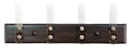 HangSafe Solid Oak Coat Rack in Ebony