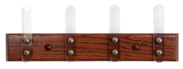 HangSafe Solid Oak Coat Rack in English Chestnut