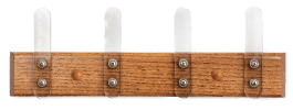 HangSafe Solid Oak Coat Rack in Golden Oak