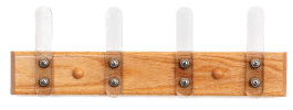 HangSafe Solid Oak Coat Rack in Natural